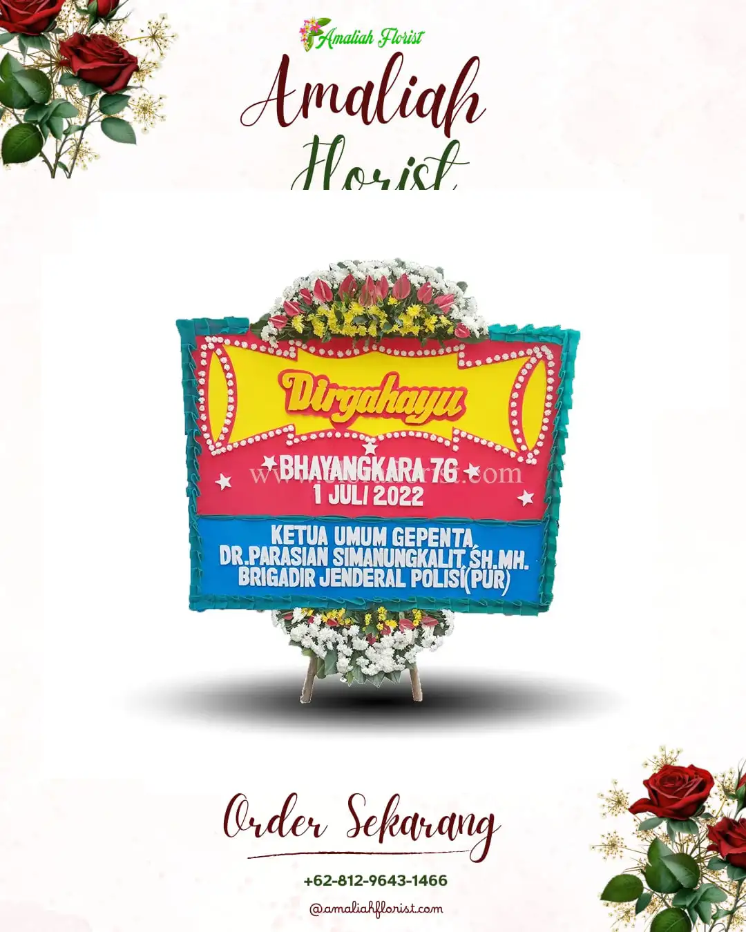 Papan Bunga HUT Ulang Tahun Tual